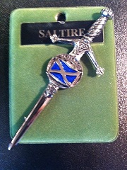 Enameled Saltire Kilt Pin - More Details