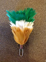 Green White Gold Balmoral/Glengarry Hackle (IN STOCK) - More Details