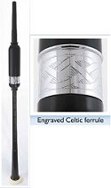 (IN STOCK) PC 3C McCallum Standard Length Plastic Celtic Engraved practice Chanter - More Details